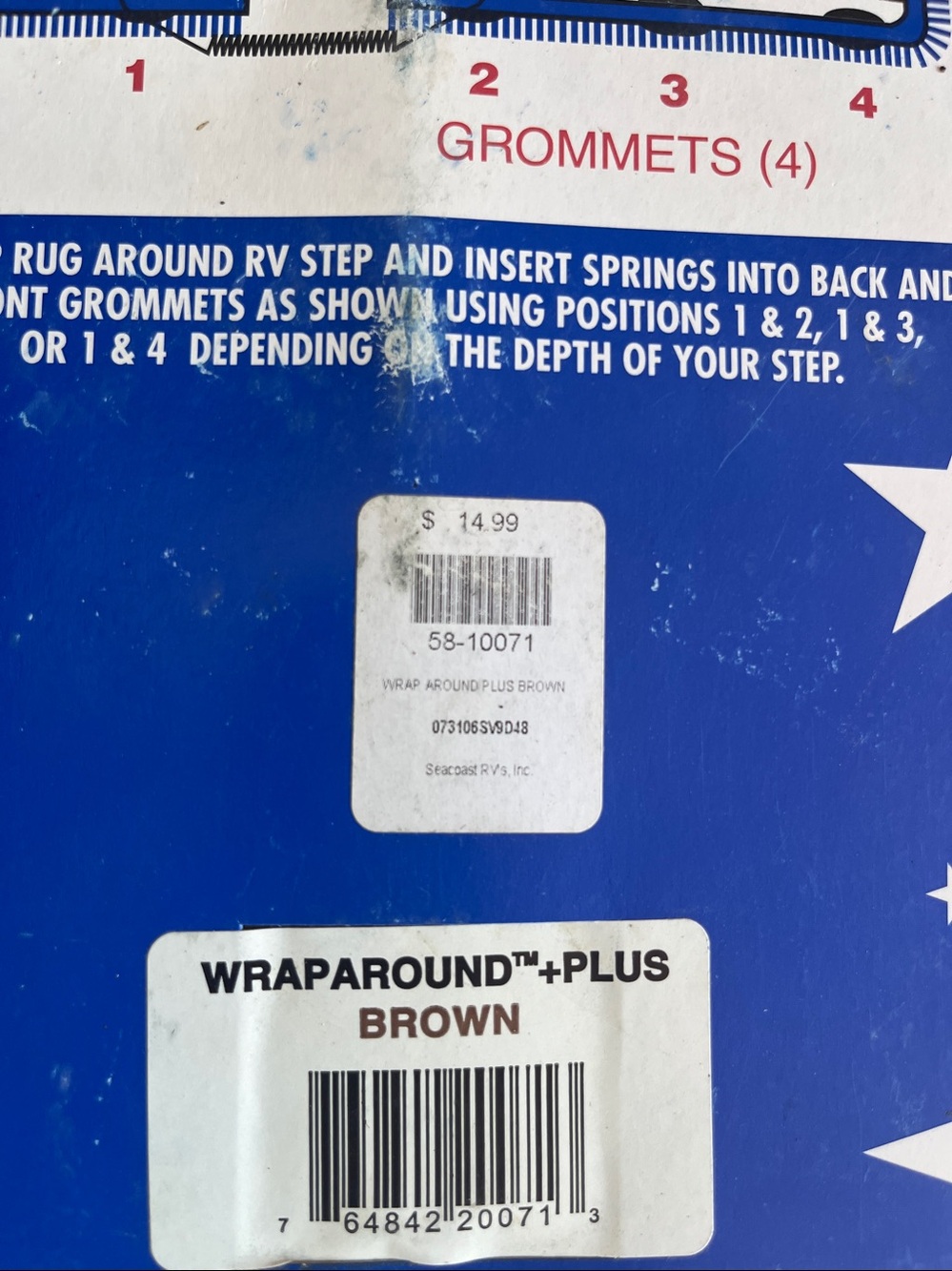 Blue RV Step Rug - Wraparound Plus - Picture 4 of 4